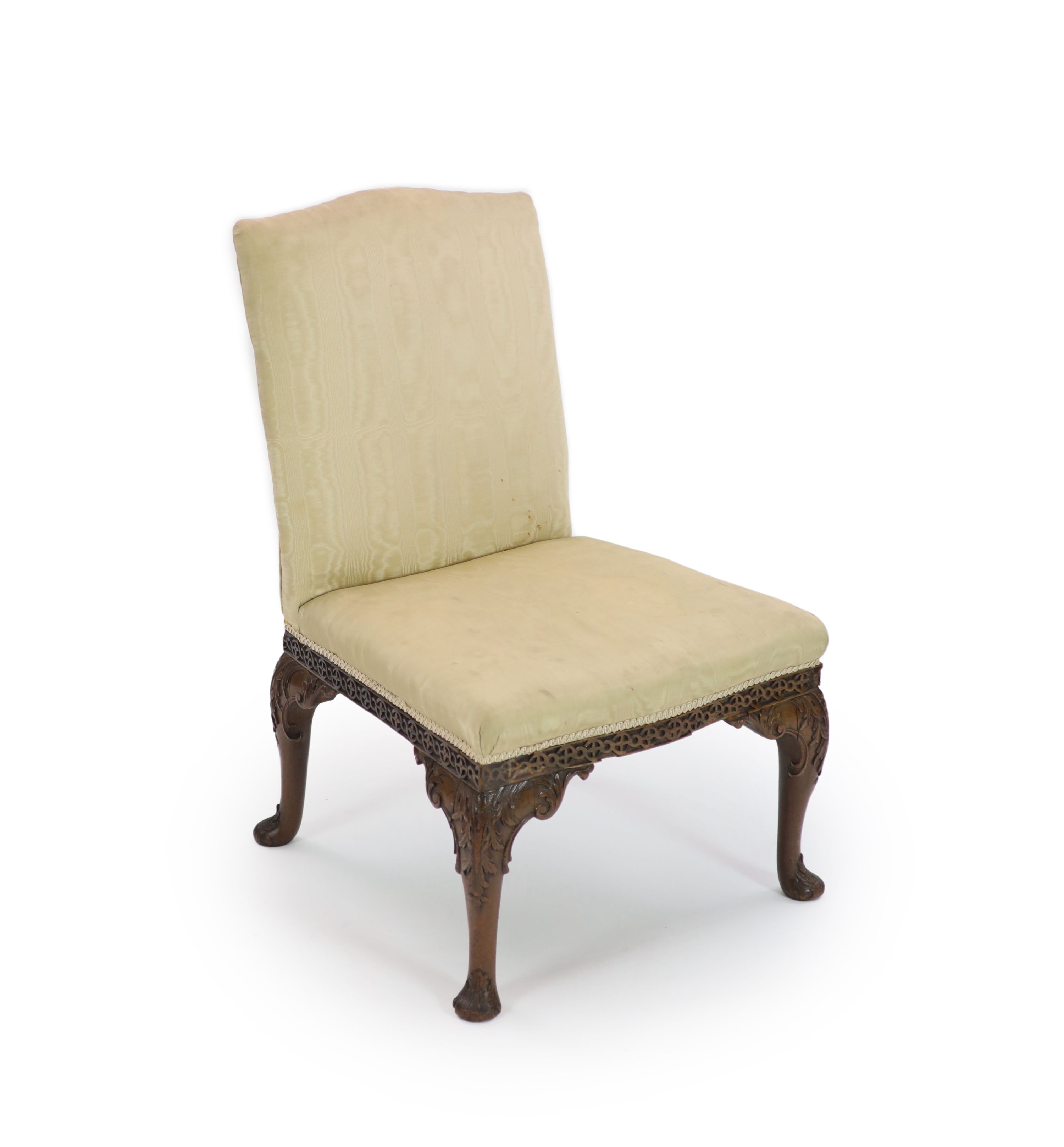 A George II mahogany side chair W.65cm D.65cm H.95cm